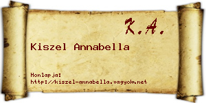 Kiszel Annabella névjegykártya
